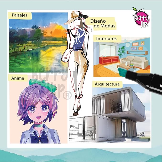A Set de 60 Plumones Marcadores Doble Punta para Colorear, Incluye Base de Ordenamiento, Ideal para Crear Diseños Coloridos,Perfecto para Artistas y Aficionados.