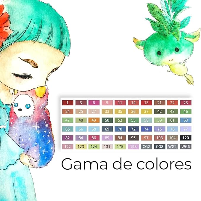 A Raganet, 60 Plumones Doble Punta, Marcadores Punta Ancha y Delgada, No Tóxicos, De Dibujo Profesional y Para Niños, (60 Colores Diferentes).