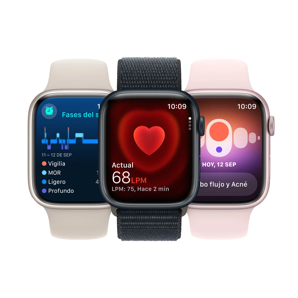 Apple Watch Series 9 Gps 45 Mm Correa M/l - Blanco Estelar