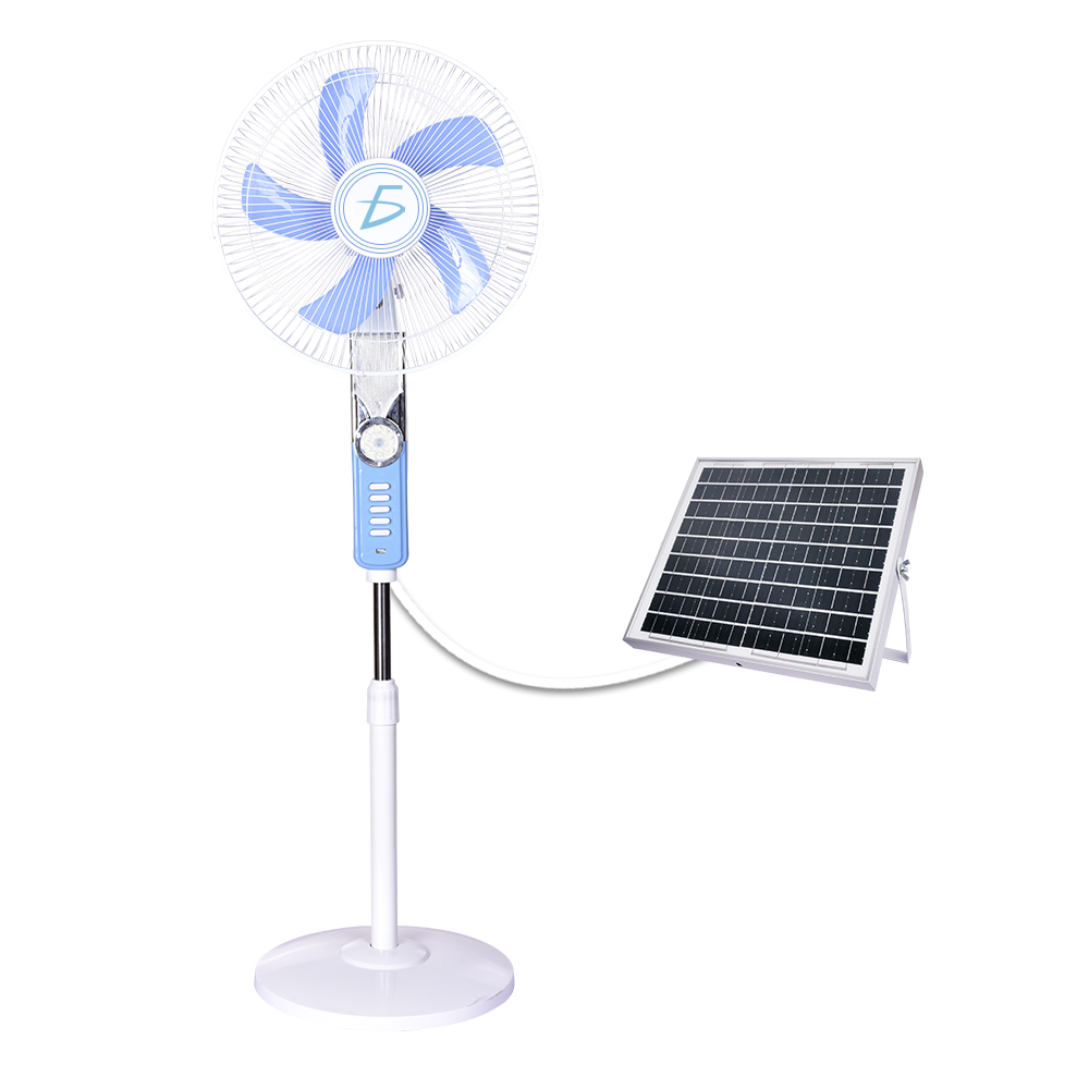 Ventilador Solar con Panel incluido y Base de Carga USB para cargar tus equipos electronicos 16 Pulg