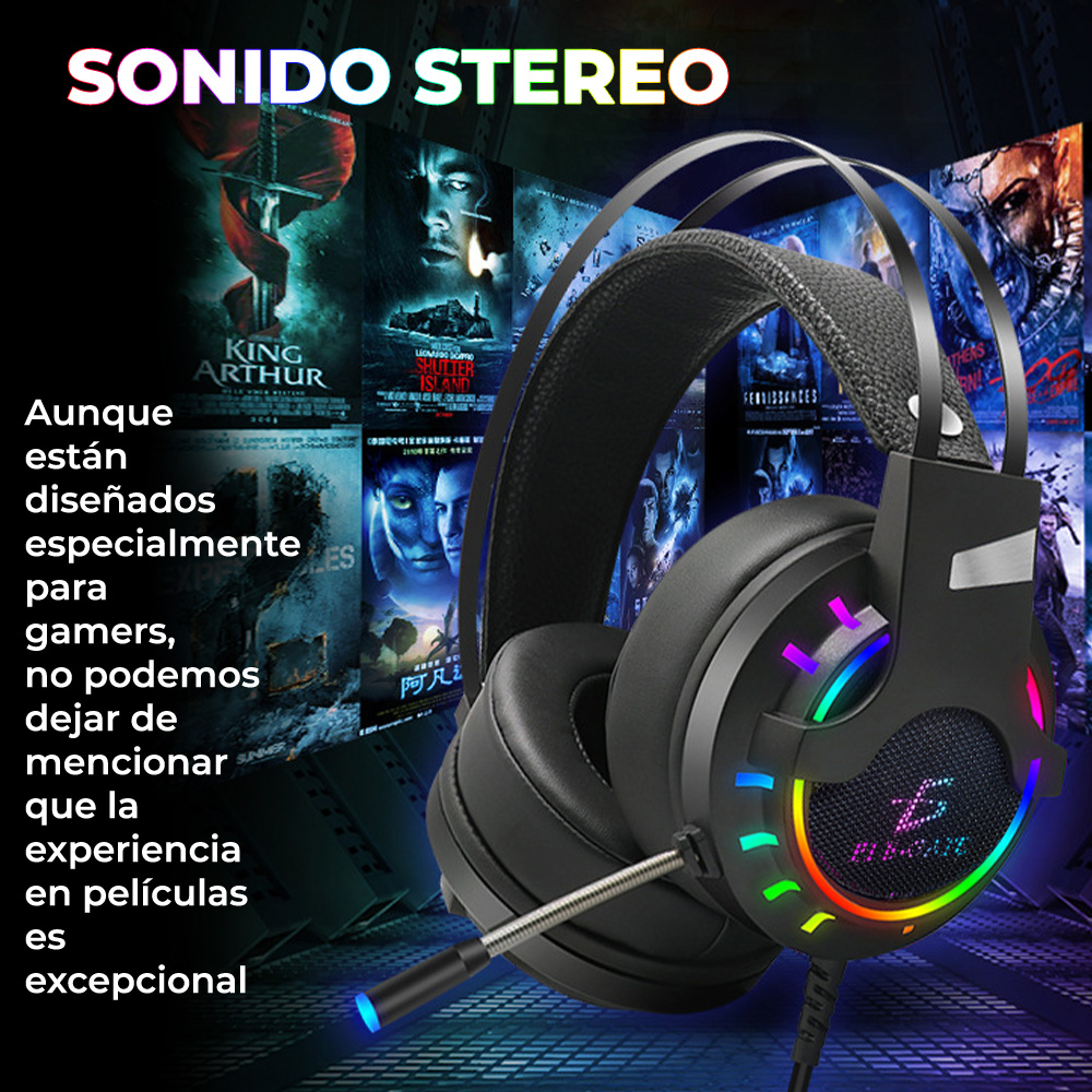 Audifonos Gamer Para Ps4 Xbox Pc Led RGB Excelente audio 