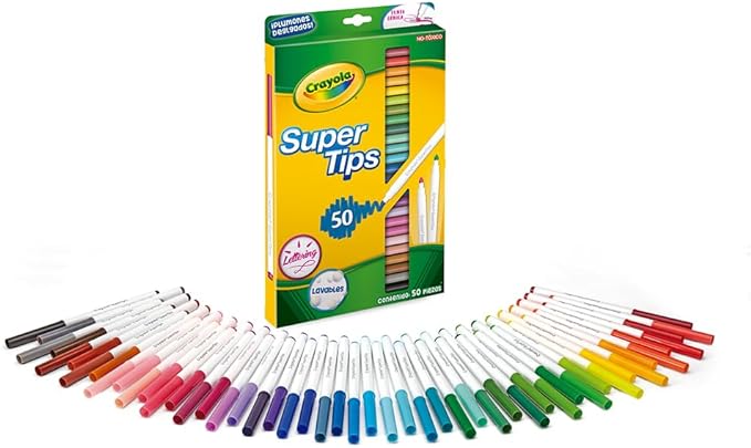 A CRAYOLA 50 Super Tips.