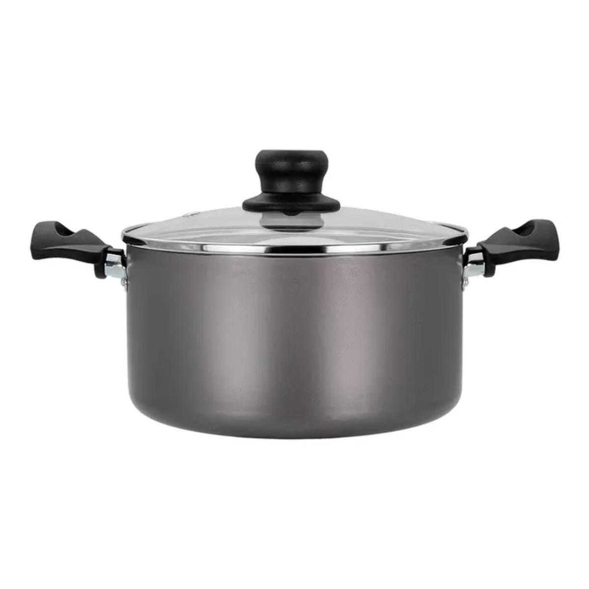 Batería de Cocina T-Fal Talent 7 Piezas Aluminio Tapas de Vidrio - Gris.