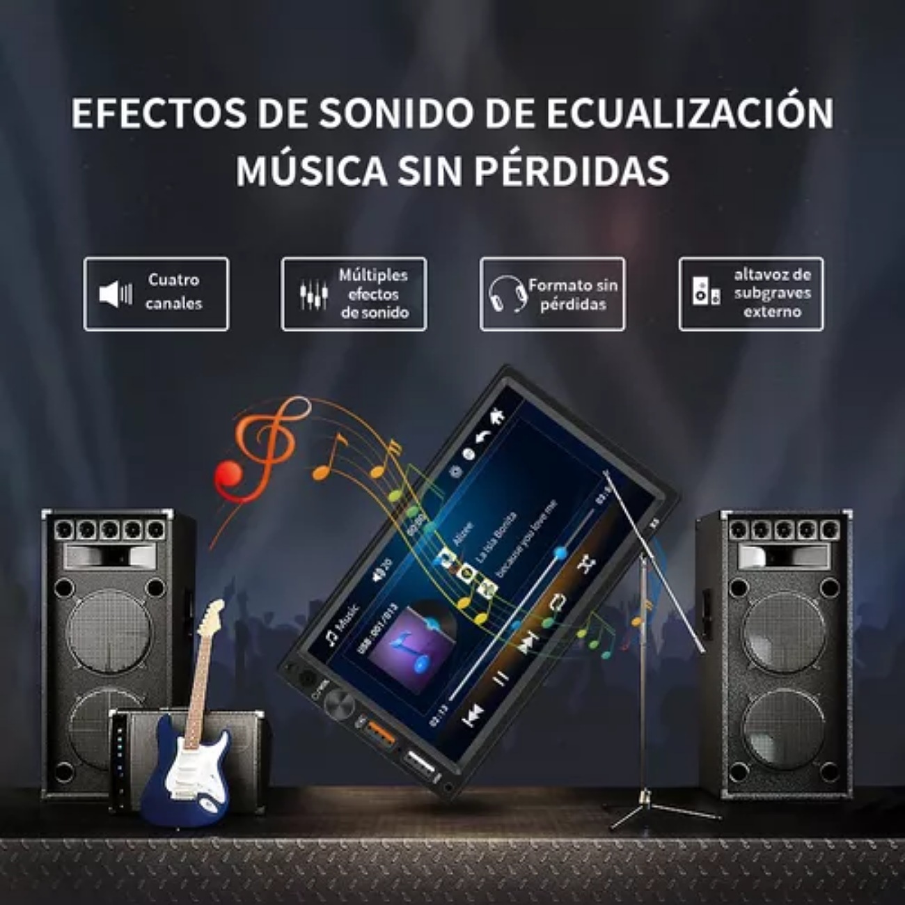 Fnbrli Estéreo De Auto 7in Mirrorlink Bluetooth 2 Usb 7020