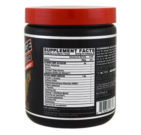 Pre Entreno Hemo-Rage Black Ultra 30 serv Nutrex Ponche de Frutas.