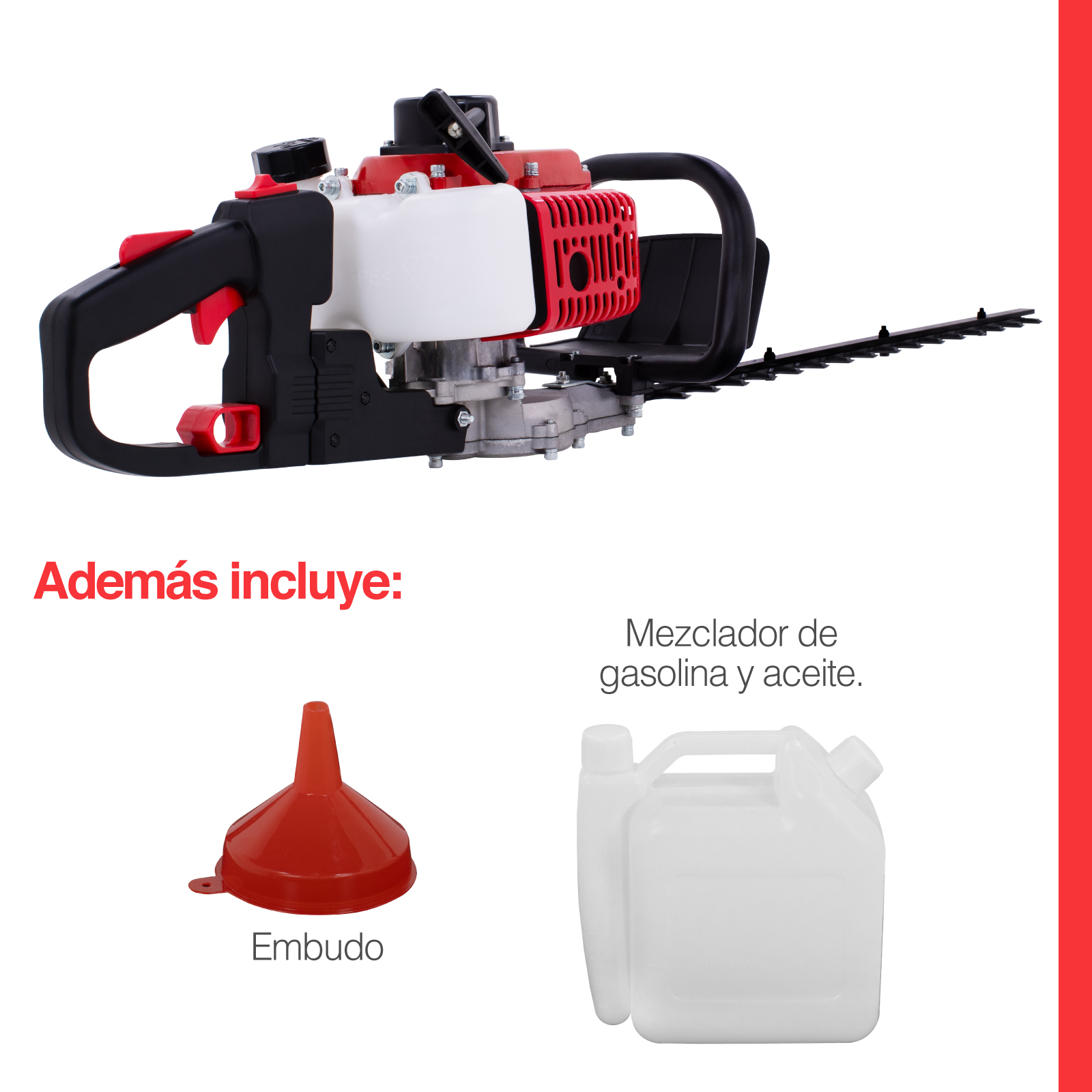 Stuka Cortasetos de 2 HP y una Velocidad de 1.88 m/s para arboles, arbustos y Uso Pesado.