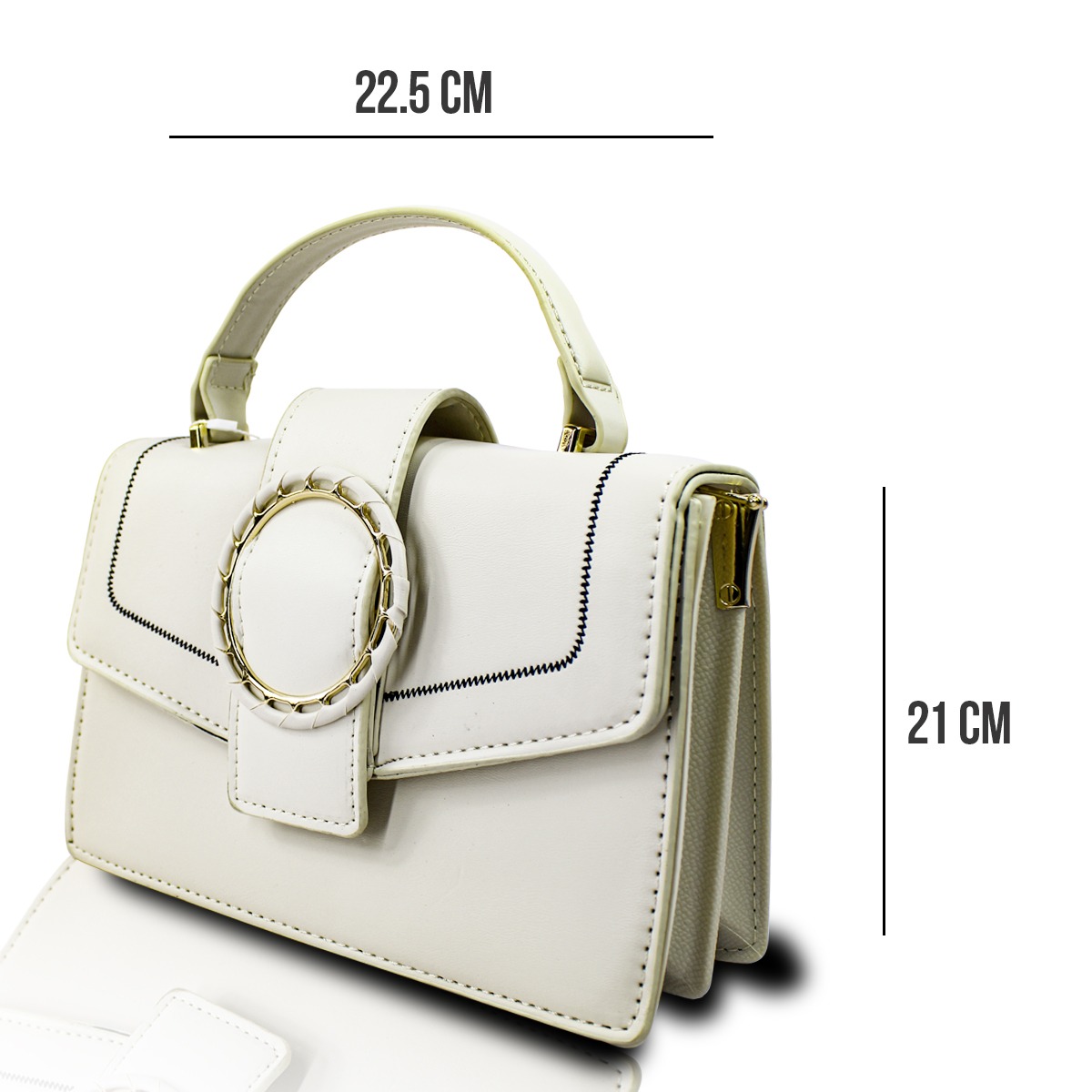 Bolso Blanco De Hombro Y Mano Crosbody Para Mujer.
