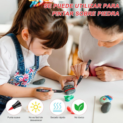 Marcadores Punta Plumones Pincel Acrílica Papeleria 48colors
