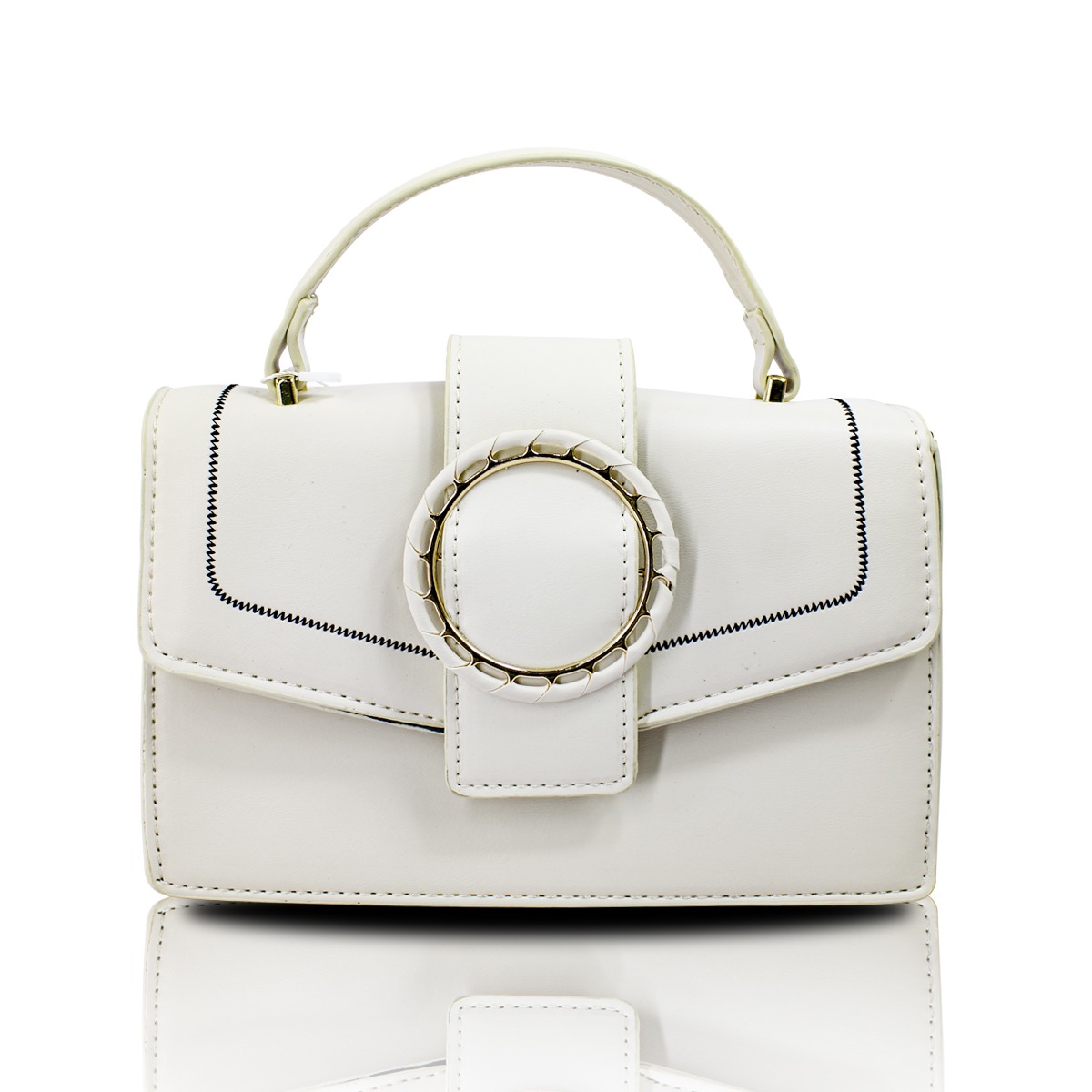 Bolso Blanco De Hombro Y Mano Crosbody Para Mujer.