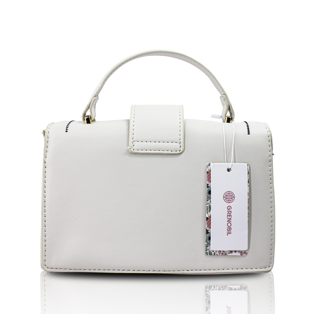 Bolso Blanco De Hombro Y Mano Crosbody Para Mujer.