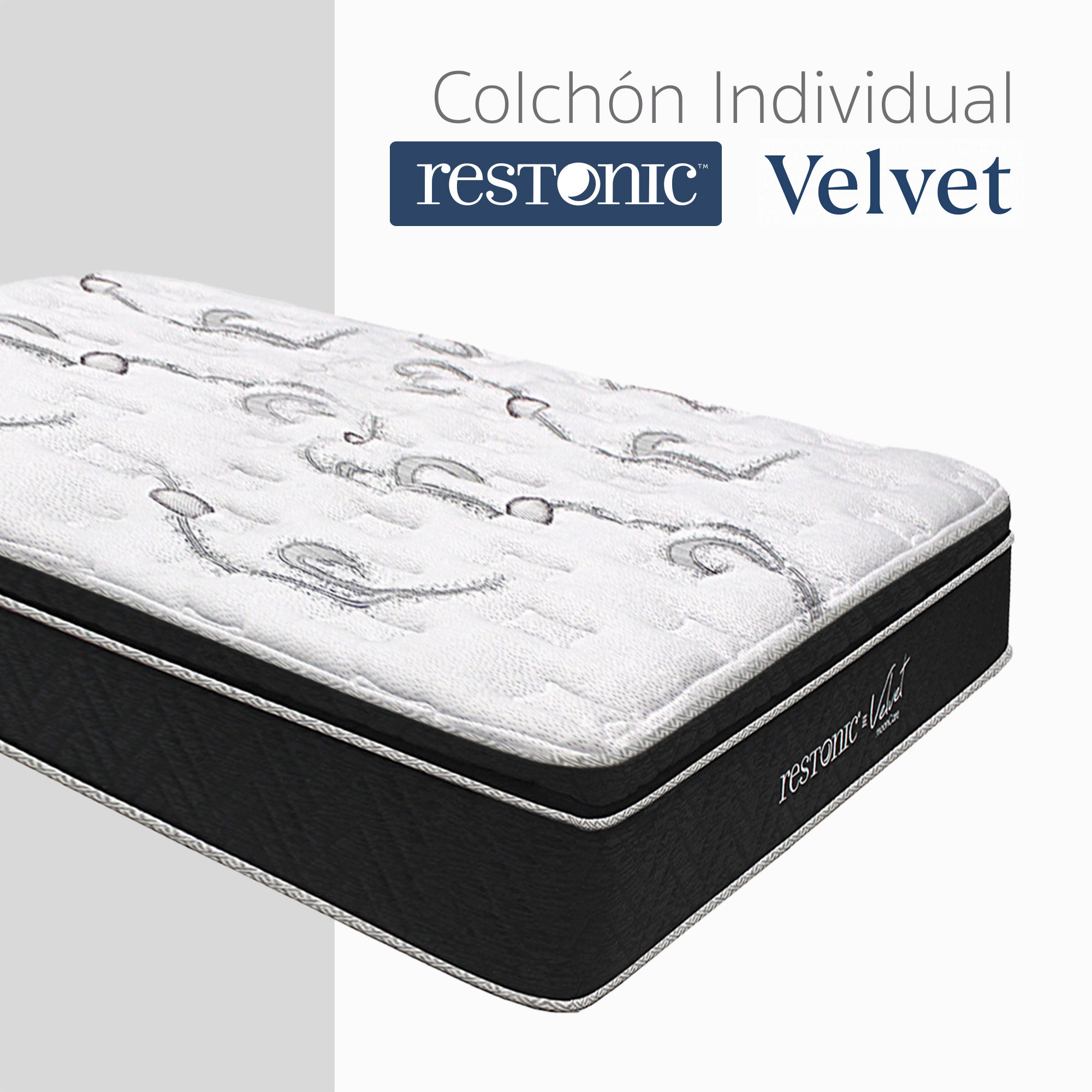 Colchón Individual Restonic Velvet Mooncare