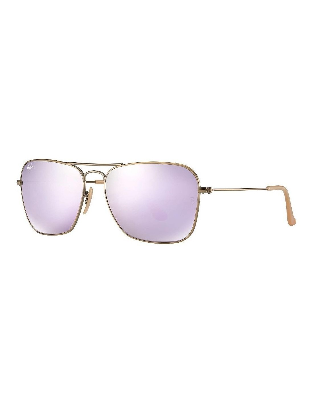 Lentes de sol Ray Ban Rb3136 167/4k Caravan Lila Espejo Bronce Clasico