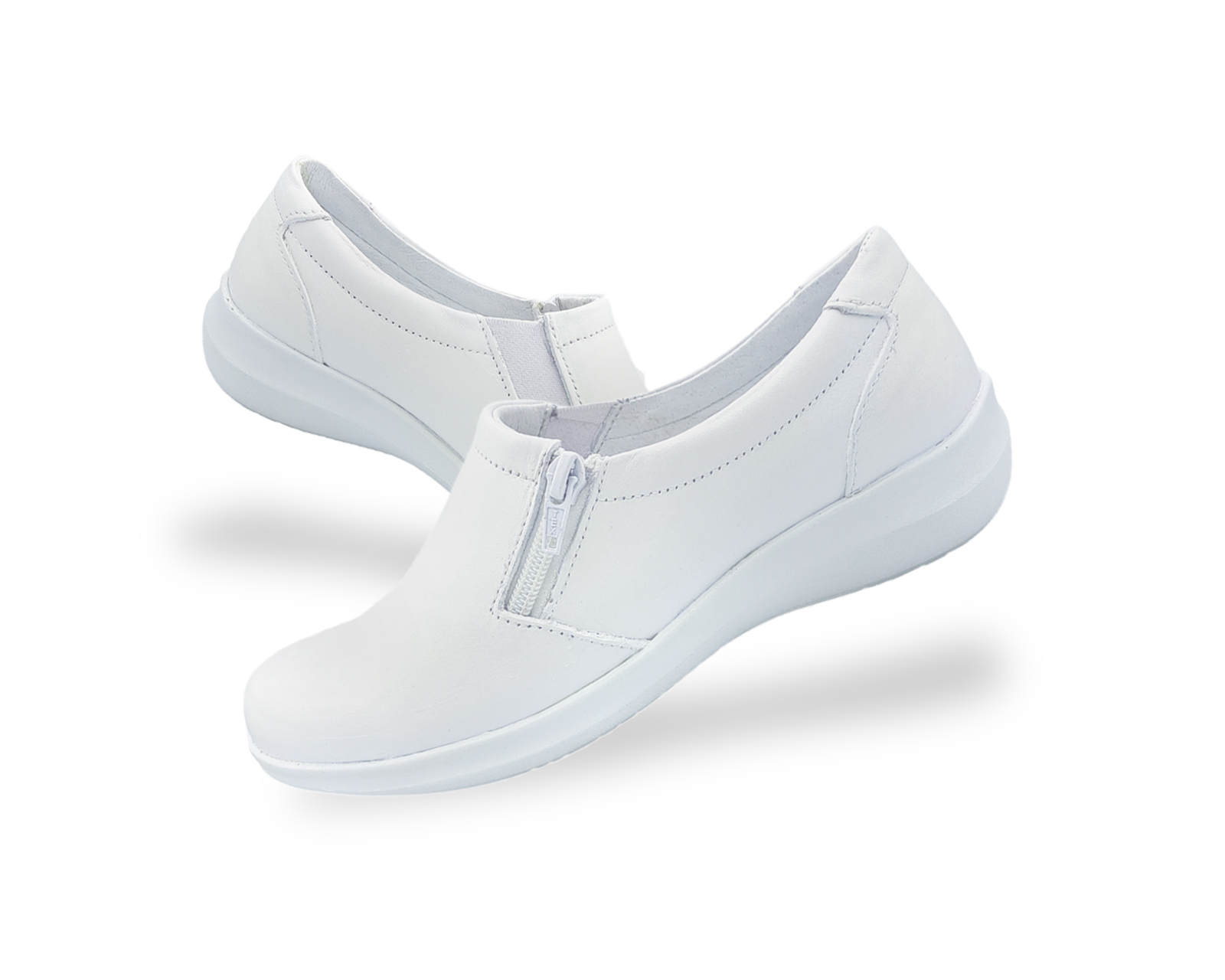Zapato De Piel Blanco Mujer 20 horas