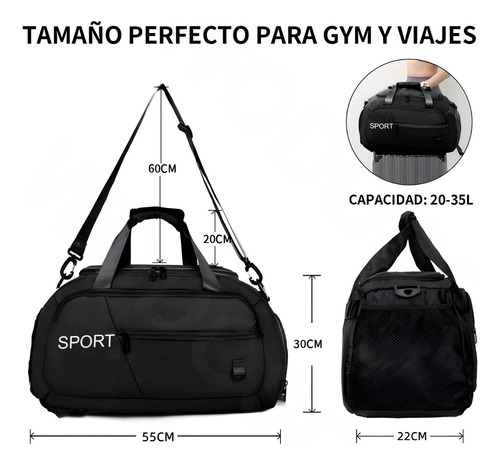 3en1 Mochila De Viaje Mujer Maletas Deportivas Bolsa De Gym