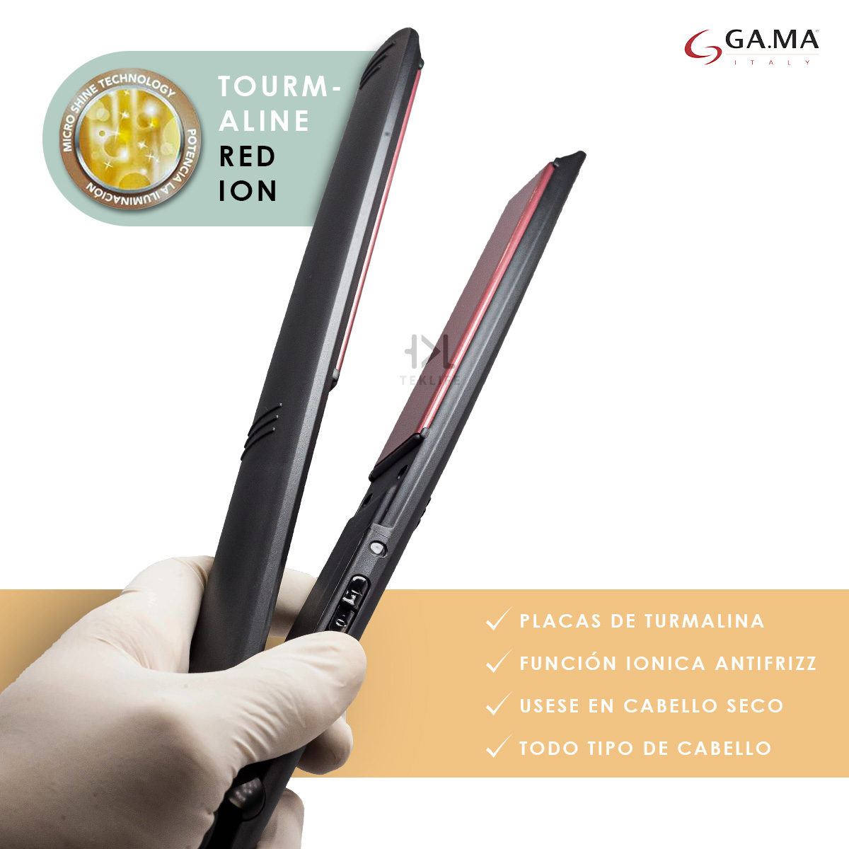 Plancha de Cabello Gama Italy Bella Tourmaline Versátil y Potente.