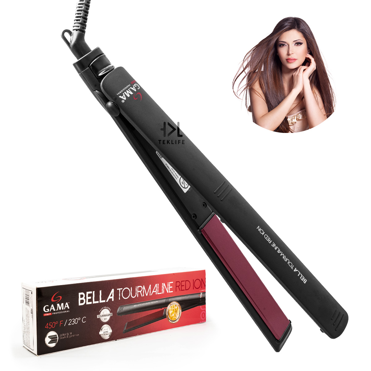 Plancha de Cabello Gama Italy Bella Tourmaline Versátil y Potente.