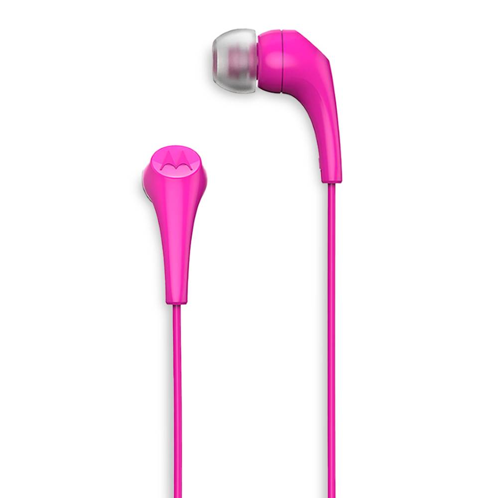 Audífonos Motorola Earbuds 2S con Micrófono Jack 3.5mm Rosa.