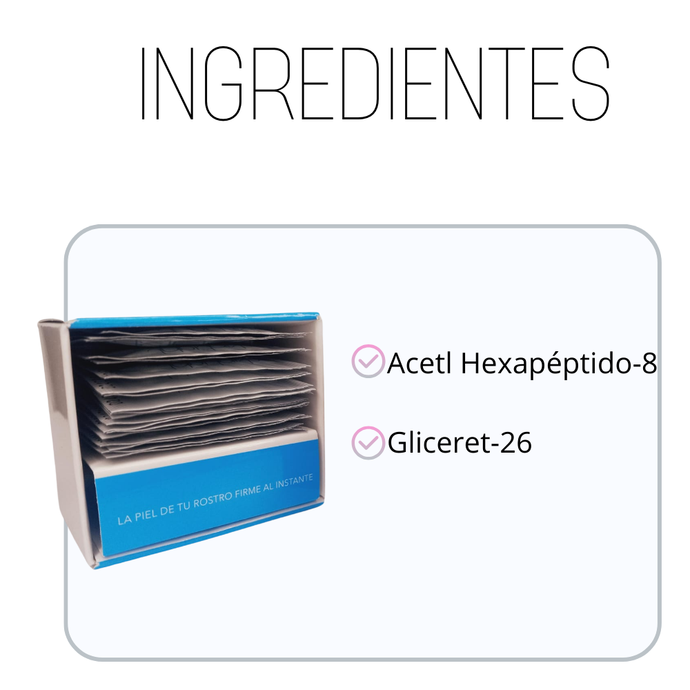   Gel Natural Tensor de Arrugas y Bolsas debajo de Ojos Skintight Paq/20 sobres Laguede.