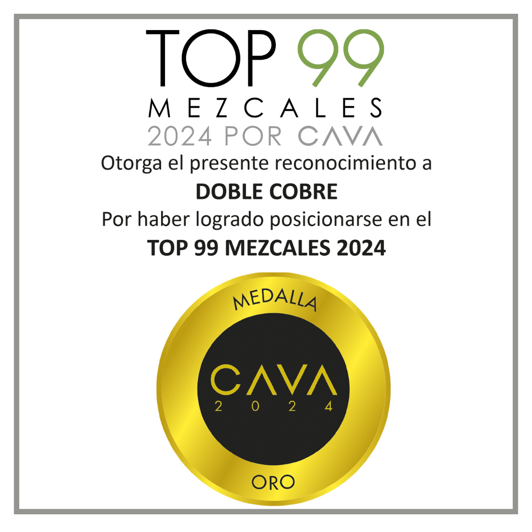 DOBLE COBRE | 3 Botellas de 250 ML | Mezcal Premium | Joven 100% Agave Cenizo DURANGENSIS | 40% Grados de Alcohol | PACK Con Regalo de 2 Jicaras Para Beber Mezcal.