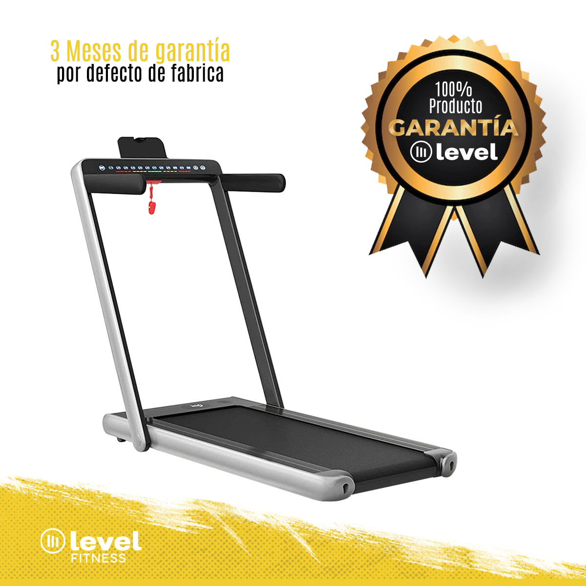 Caminadora Eléctrica SERVAL Level Fitness 2 En 1 110v Color Plata .