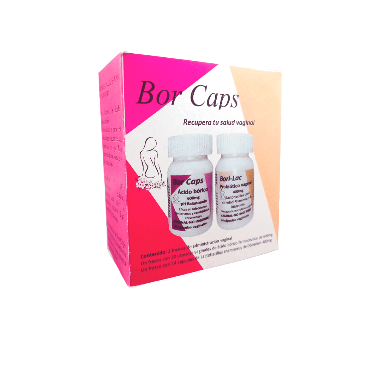 Probiotico vaginal de 400 mg| Cápsulas vaginales de ácido bórico 600mg.