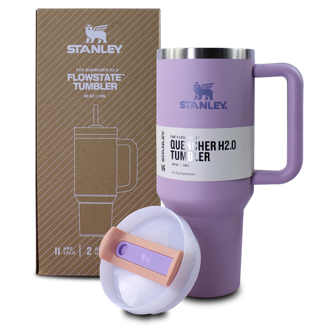 Vaso Termico Violeta Stanley De Acero Inoxidable 40oz Con Popote 