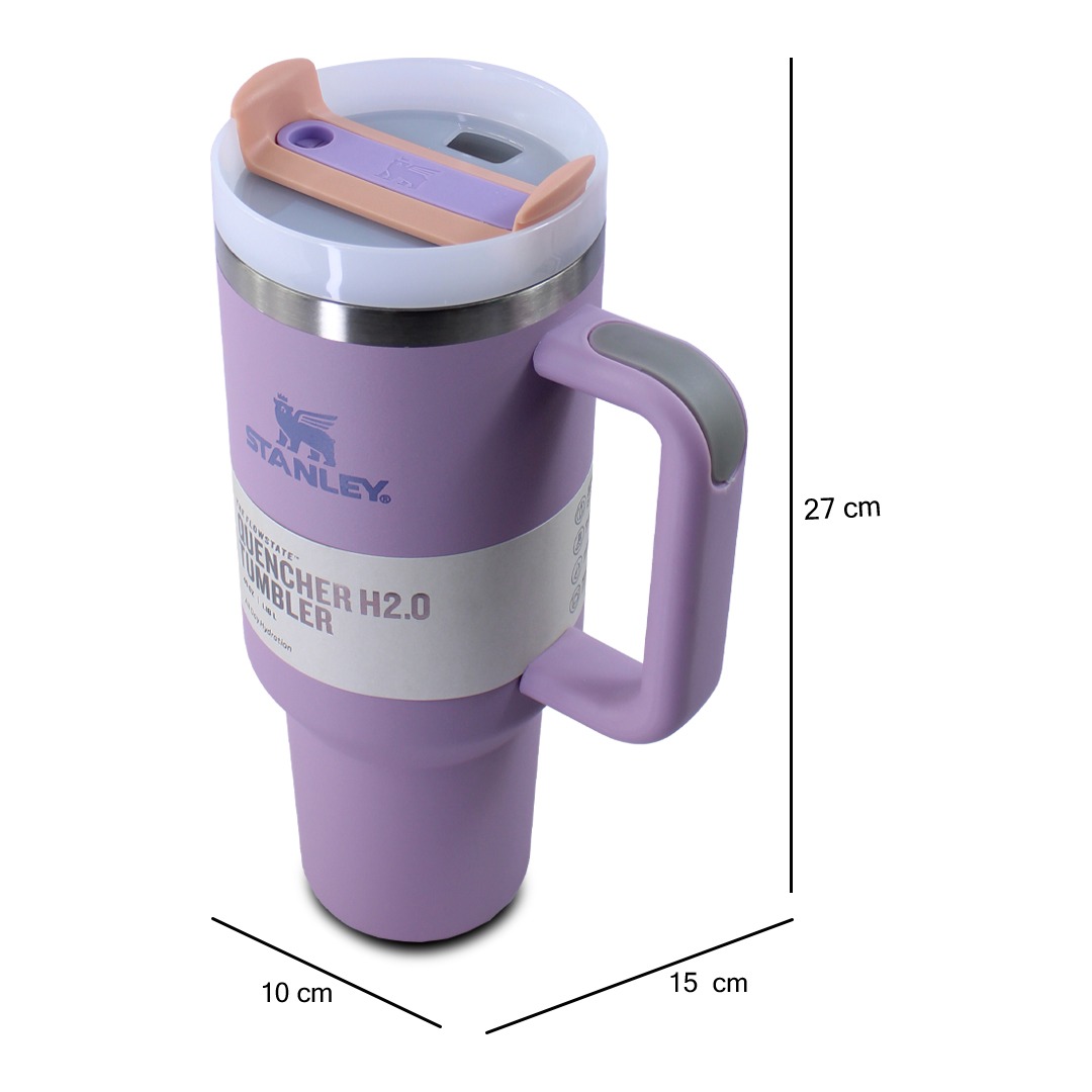 Vaso Termico Violeta Stanley De Acero Inoxidable 40oz Con Popote 