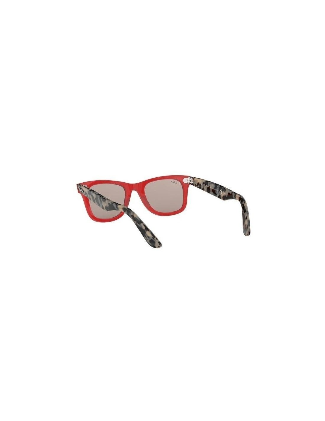 Lentes de sol Ray Ban Rb2140 1243p2 Wayfarer Polarizado Ciruela Rojo Carey