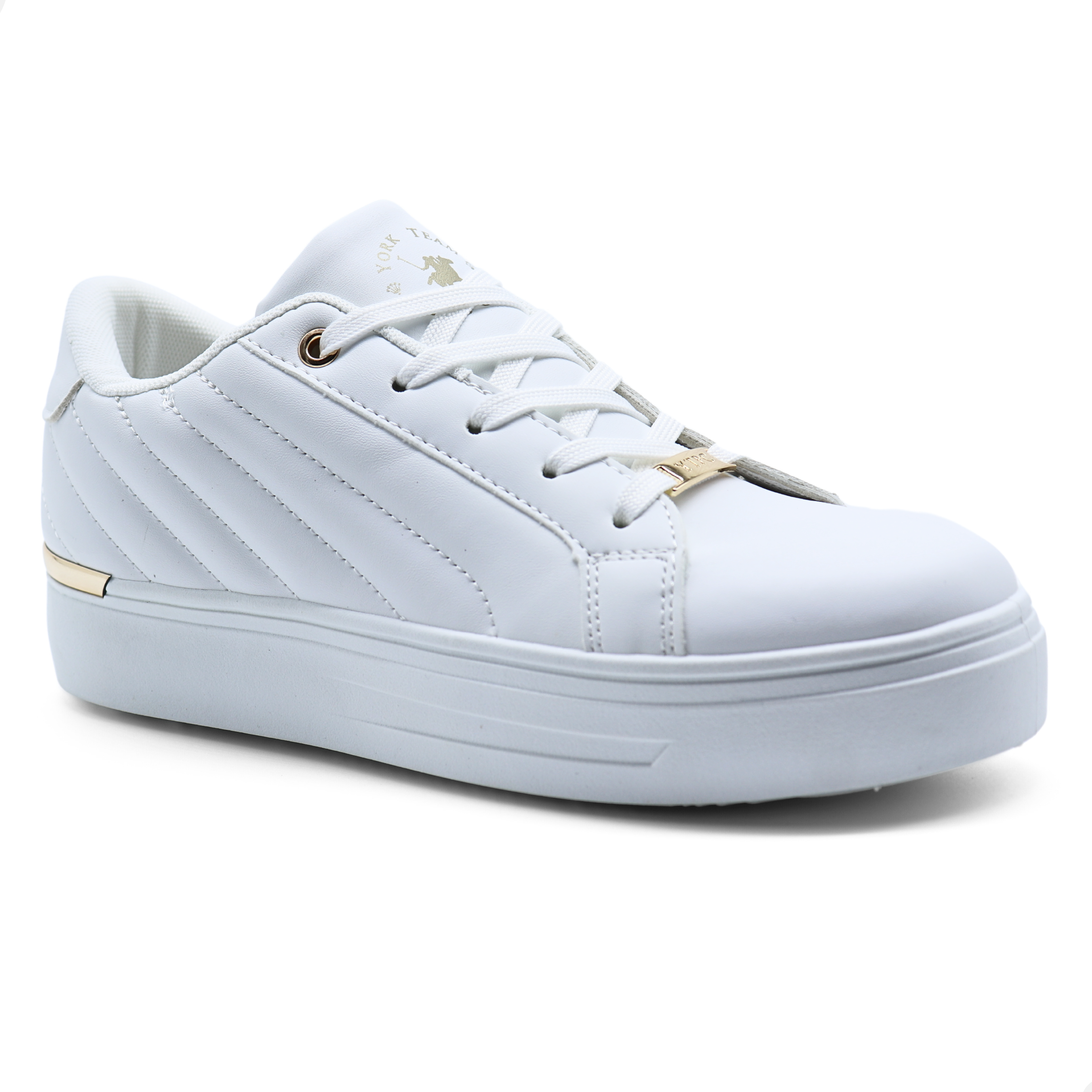 Tenis Polo Club Para Mujer Urbano York Team Plataforma Casual Blanco And24.