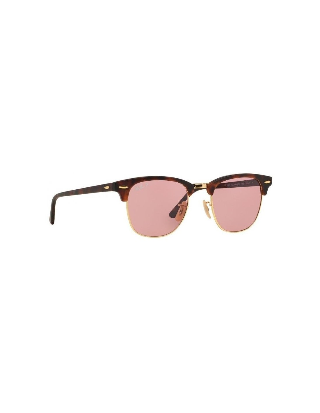 Lentes de sol Ray Ban Rb3016 114515 Clubmaster Rosa Transparente Polarizado
