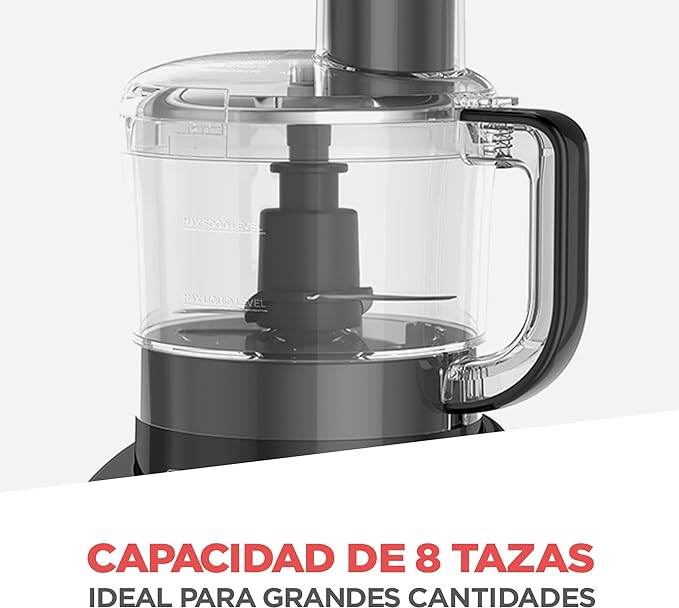 A Procesador de Alimentos Black + Decker, Mezcla, Pica, Rebana y Ralla, FP4200B-LA.