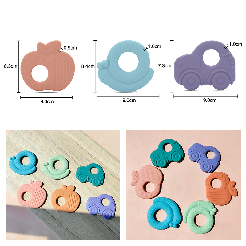 Kit De 5 Mordederas De Silicón Para Bebe En Diversas Formas.