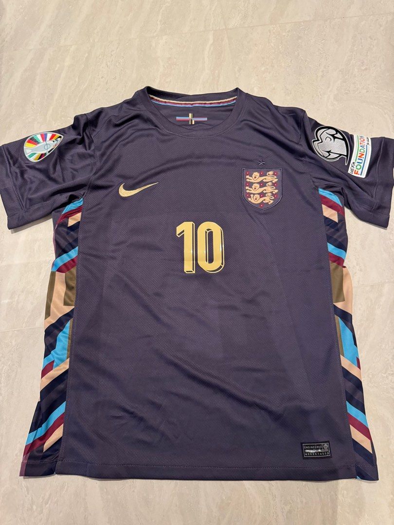 Nuevo! Jersey Inglaterra Eurocopa 2024 Visita Azul Bellingham 10 Talla S.