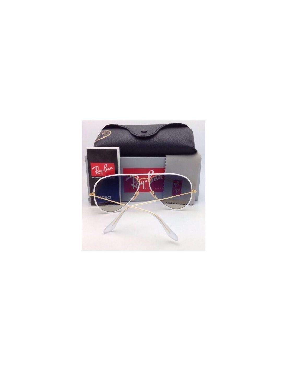 Lentes de sol Ray Ban Rb3025jm 146/32 Aviator Blanco Gris Full Color