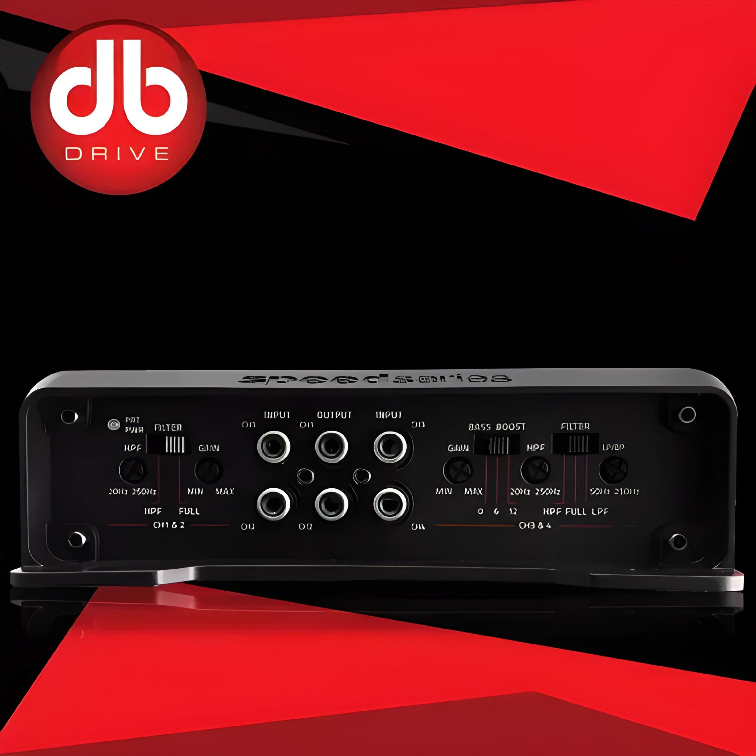 Amplificador de 4 Canales DB Drive SPRO2500.4 Speed Series: Potencia y Versatilidad en Audio de Alta Calidad.