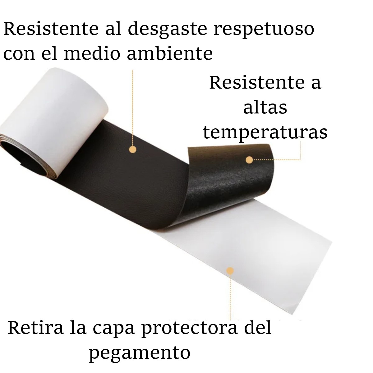 Cinta parche 30cm negro reparación cuero autoadhesiva pegatinas asientos coche bolsas muebles