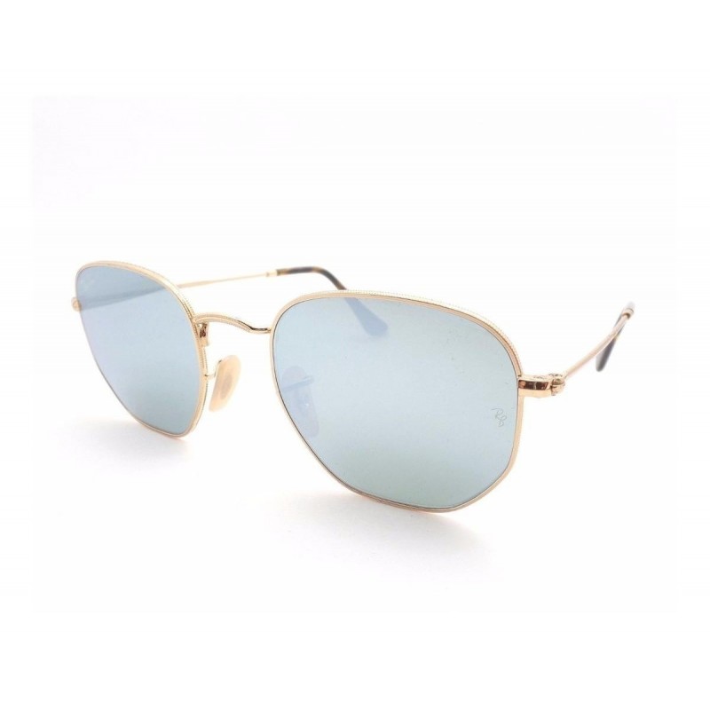Lentes de sol Ray Ban Rb3548n 001/30 Hexagonal Flat Lenses Plata Espejo