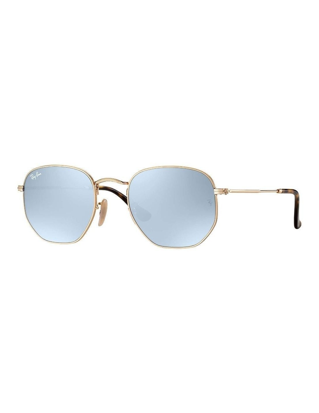 Lentes de sol Ray Ban Rb3548n 001/30 Hexagonal Flat Lenses Plata Espejo