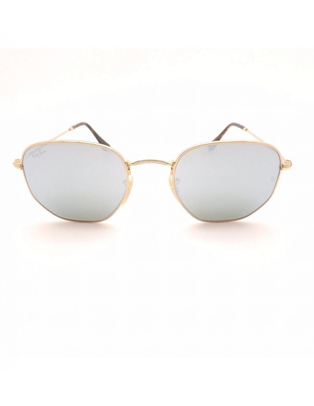 Lentes de sol Ray Ban Rb3548n 001/30 Hexagonal Flat Lenses Plata Espejo