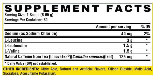 Aminoacidos Lipo 6 Bcaas Intense Nutrex (30 serv) Ponche de Frutas.