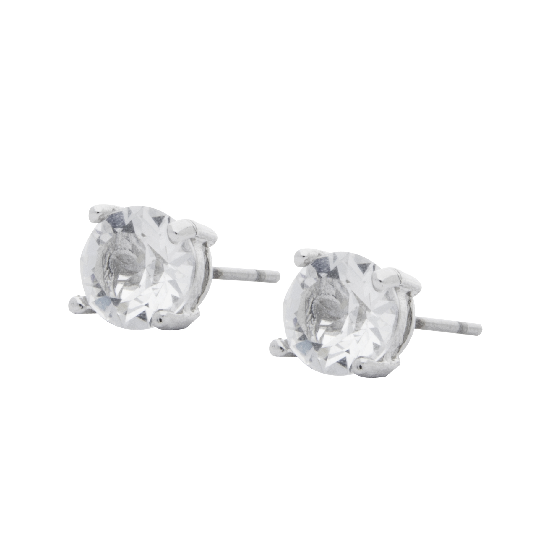 Broquel Roundstone Baño de Rodio | Cristal Swarovski Mini Cristal.