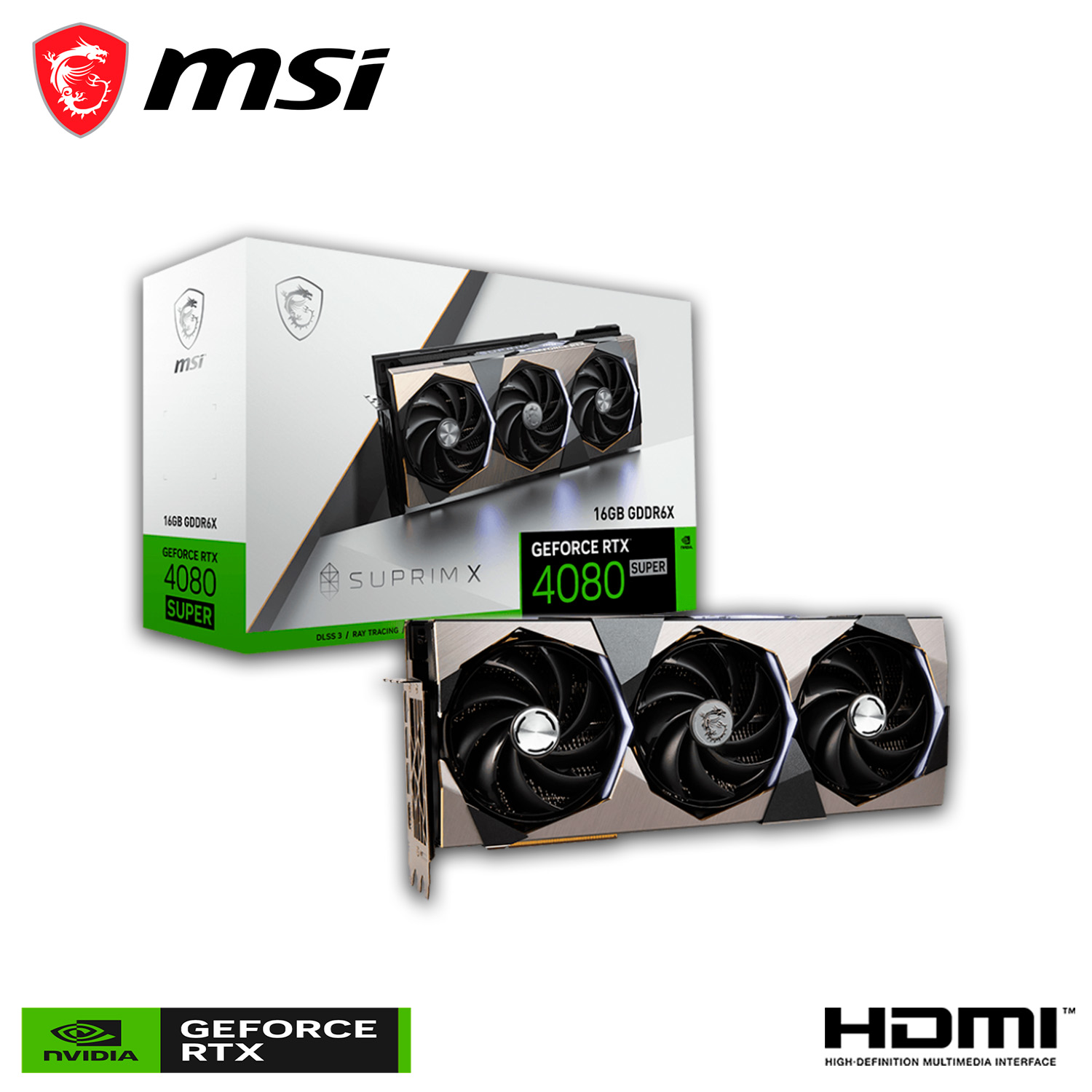 Tarjeta de Video MSI Nvidia GeForce RTX 4080 SUPER Suprimx 16GB 256-bit GDDR6X PCI Express 4.0.