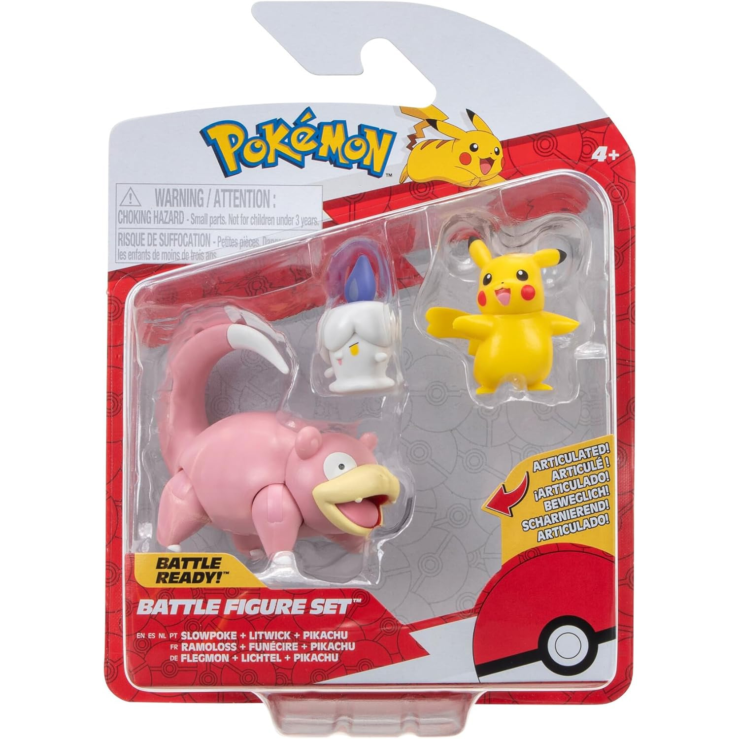 Pokemon Slowpoke + Litwick + Pikachu