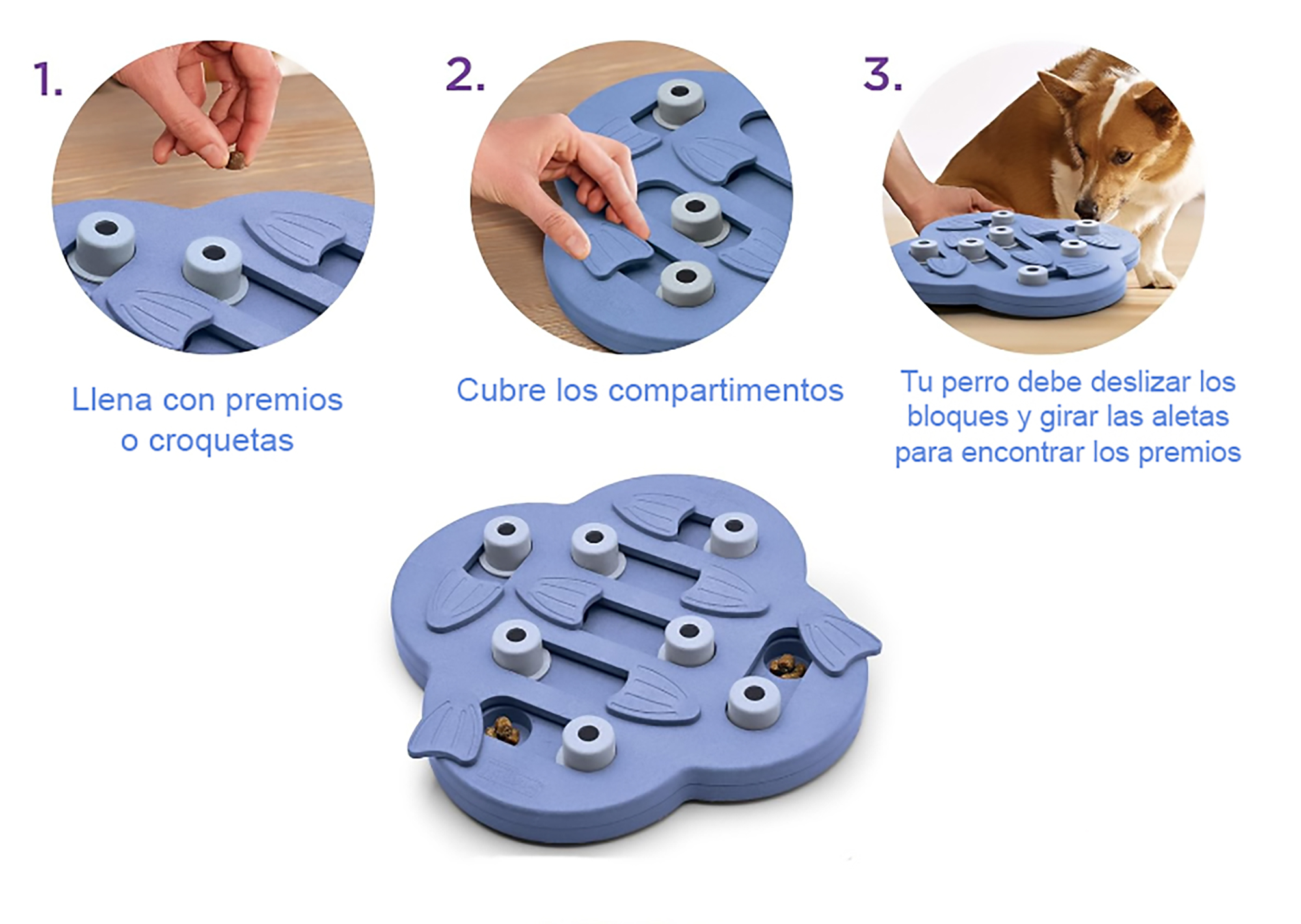Juguete Interactivo de Premios para Perro, Juguete para Esconder Premios para Perro.