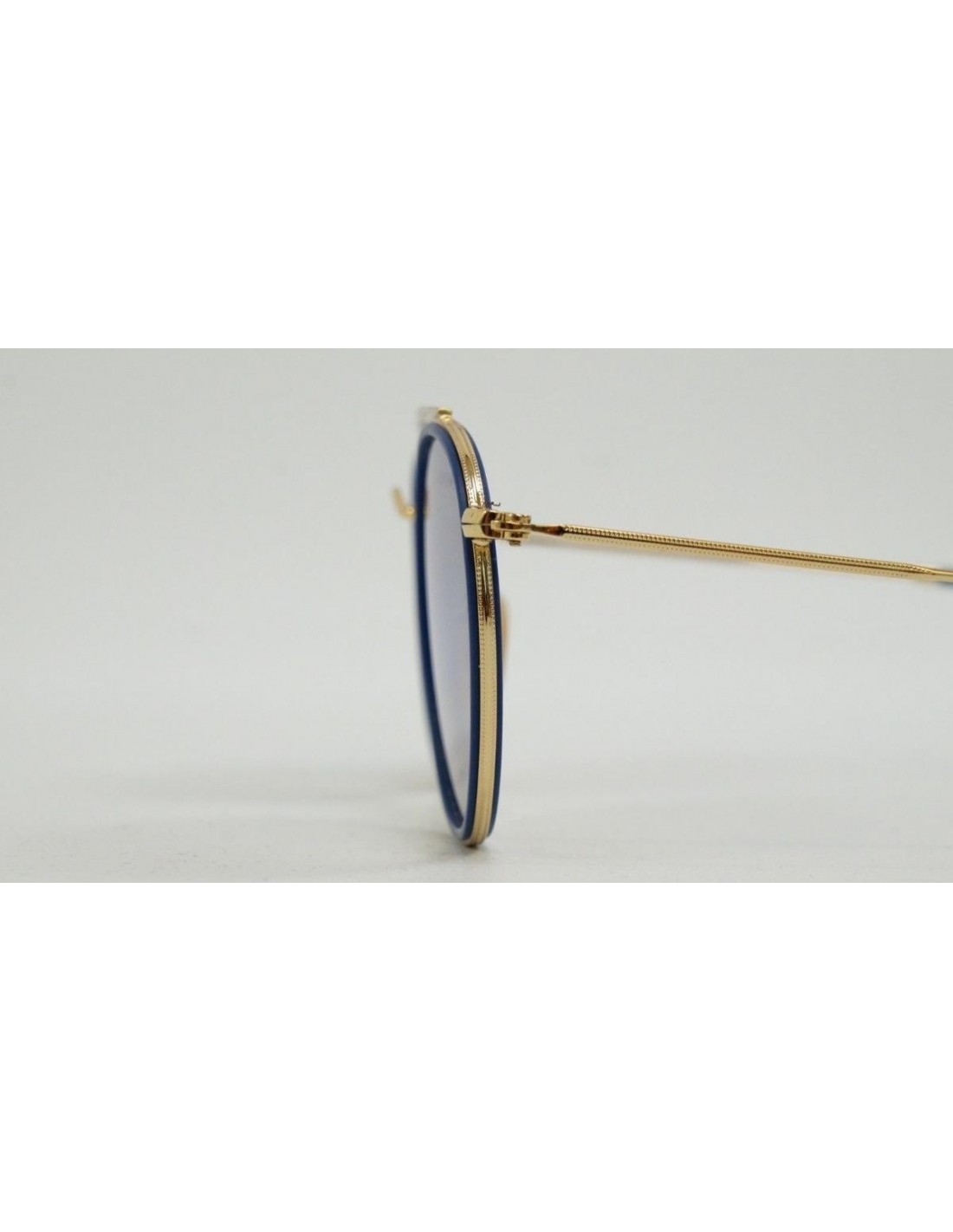 Lentes de sol Ray Ban Rb3647n 001/9u Round Double Bridge Azul Espejo Dorado