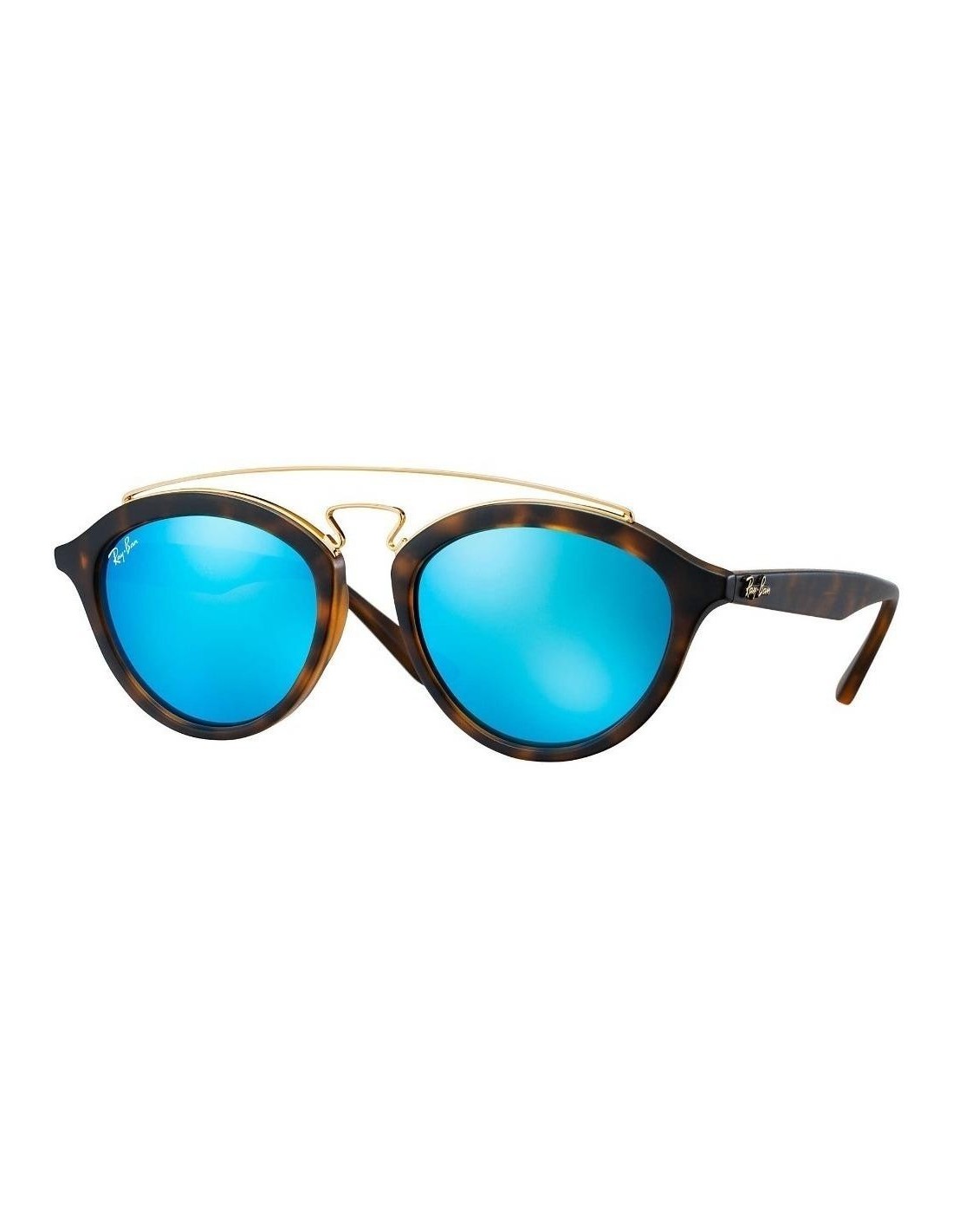 Lentes de sol Ray Ban Rb4257 6092/55 Gatsby Ii Carey Azul Espejo Original
