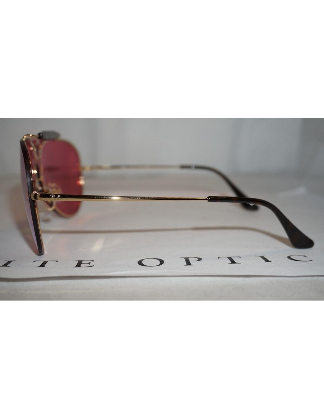 Lentes de sol Ray Ban Rb3581n 001/e4 Aviator Shooter Blaze Rosa Espejo