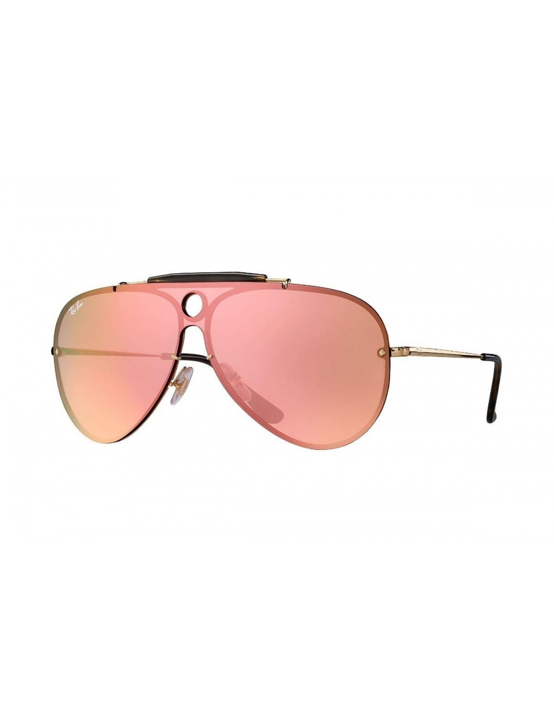Lentes de sol Ray Ban Rb3581n 001/e4 Aviator Shooter Blaze Rosa Espejo
