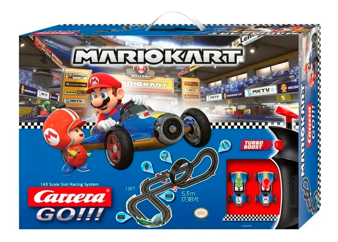 Autopista Mario Kart Carrera Go !! 5.3 Metros Eléctrica 120v.