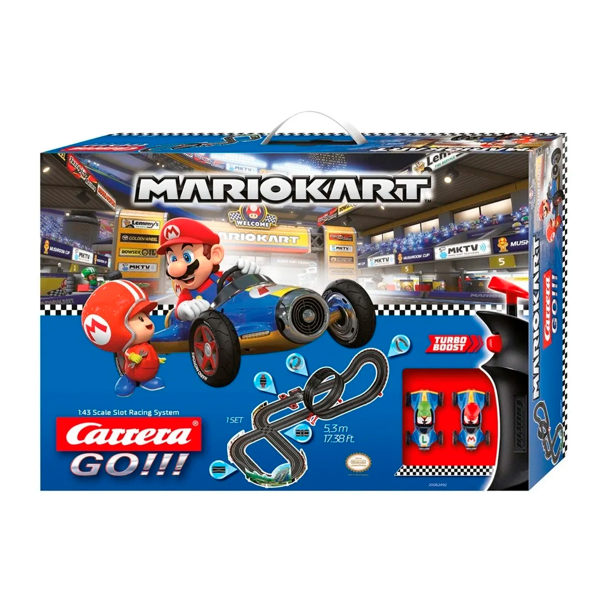 Autopista Mario Kart Carrera Go !! 5.3 Metros Eléctrica 120v.